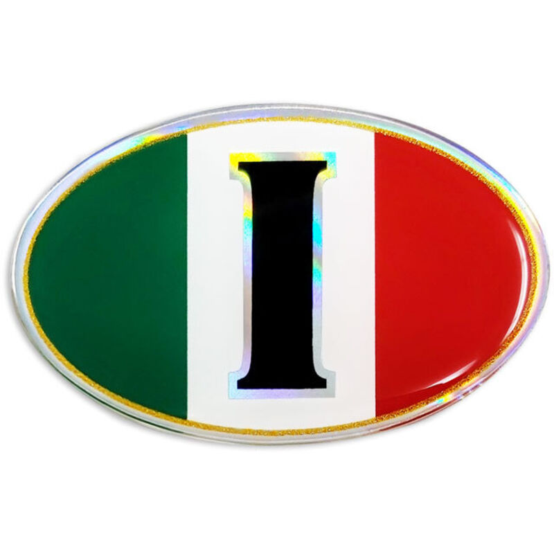 3D Sticker Ovale “I” Tricolore