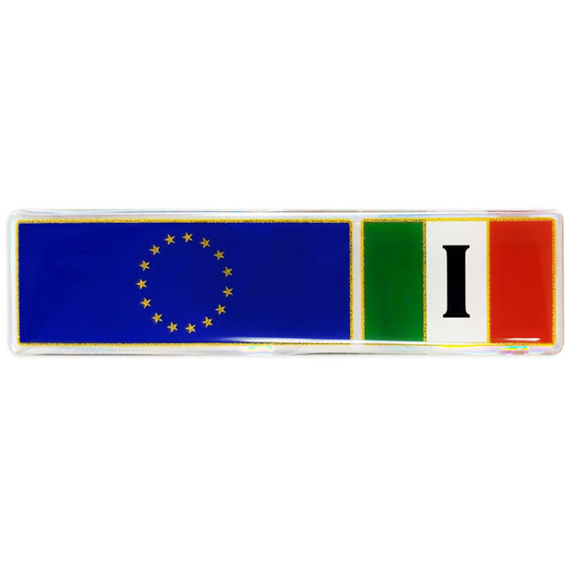 3D Sticker Targhetta Europa - Italia