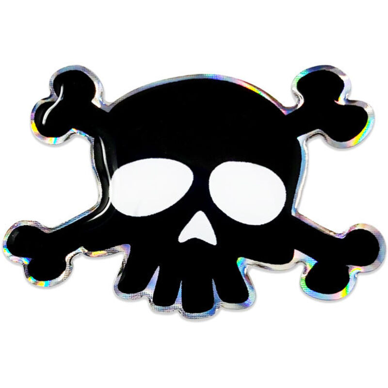 3D Sticker Teschio Nero