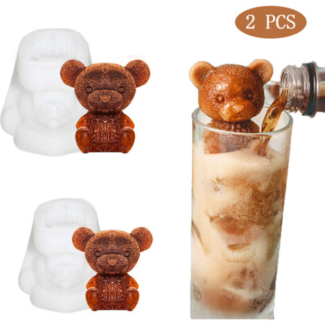 3D-Teddybär-Silikonform für Seife, Kerzen, Eiswürfel, Kaffee und Kuchendekoration