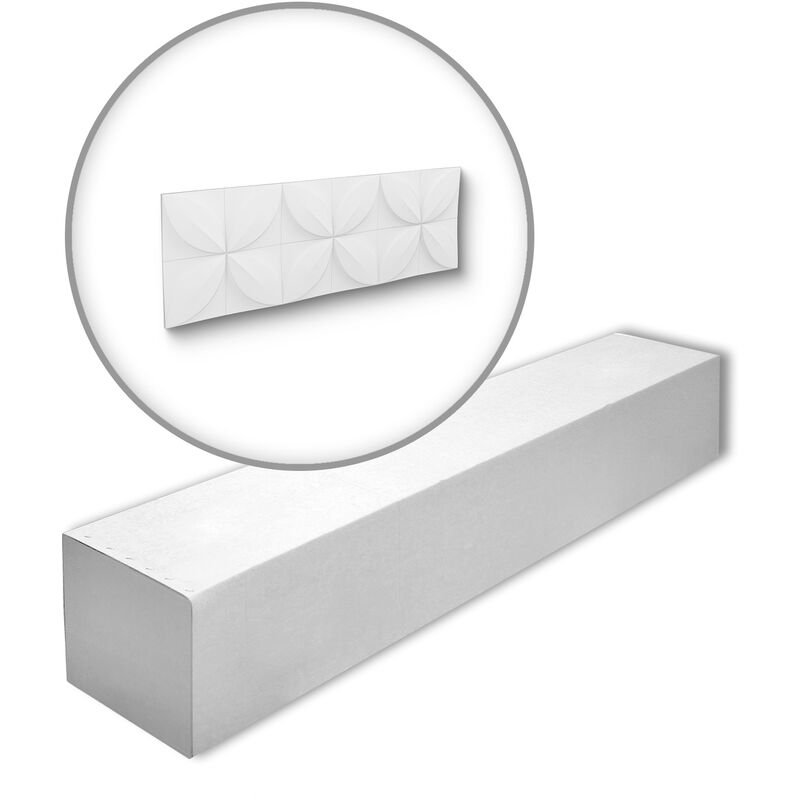 NMC - FLOWER-box arstyl Noel Marquet 1 Box 5 pieces 3d wall panel contemporary design white 2,15 m2 - white