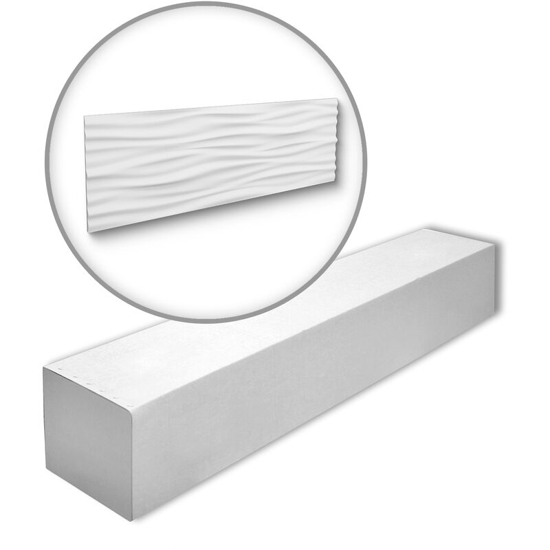 NMC - LIQUID-box arstyl Noel Marquet 1 Box 6 pieces 3d wall panel contemporary design white 2,58 m2 - white