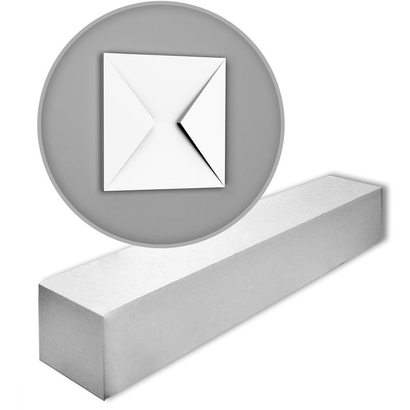 Decor W106-box modern envelop 1 Box 5 pieces 3d wall panels 0.55 m2 - white - Orac