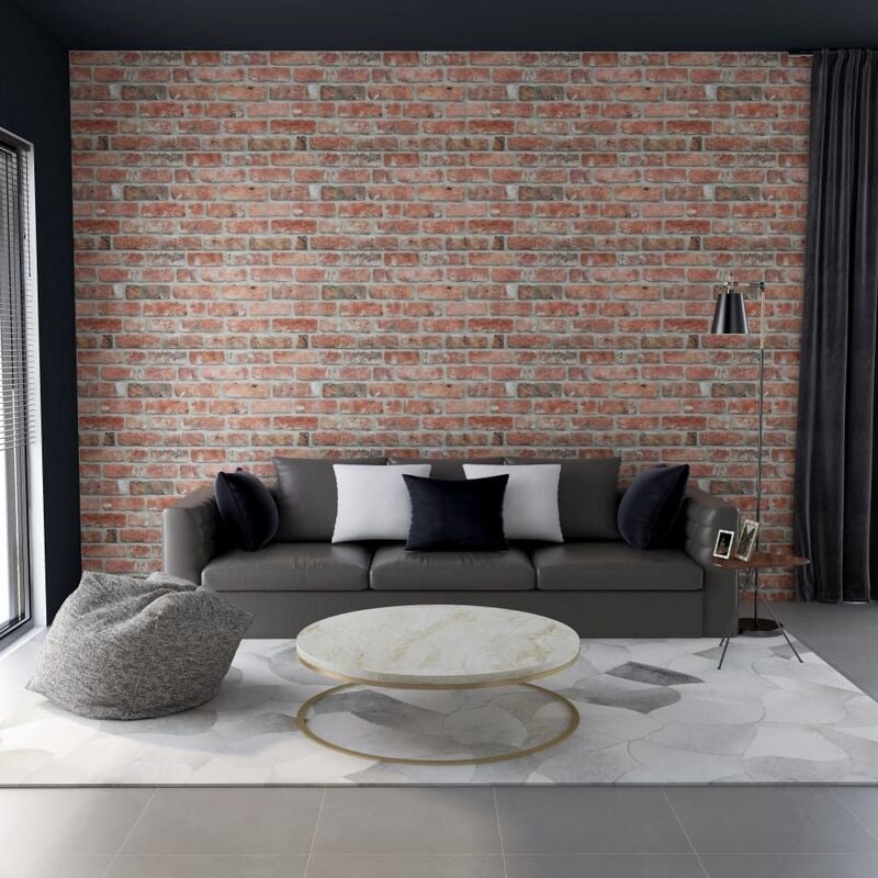 3D Wall Panels with Red Brick Design 11 pcs EPS - Red