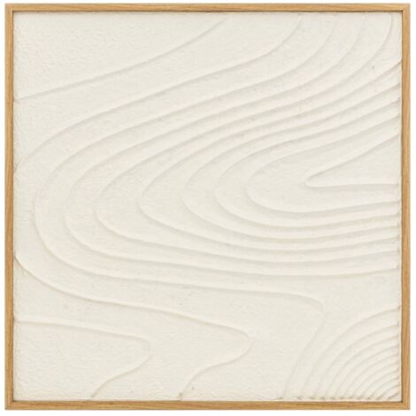 3D-Wanddeko Hateya Weiß 80x80cm - Atmosphera créateur d'intérieur