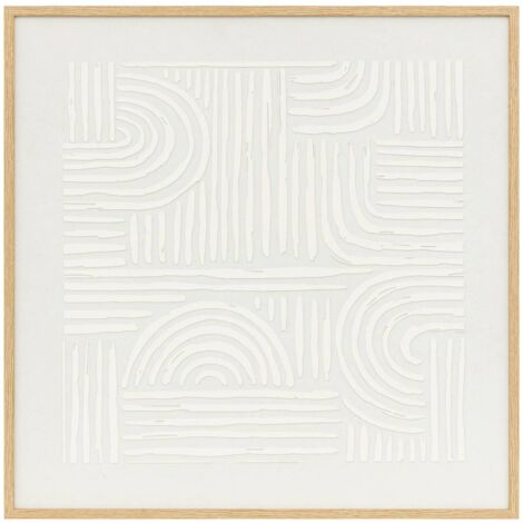 3D-Wanddeko Kaya Weiß 60x60cm - Atmosphera créateur d'intérieur