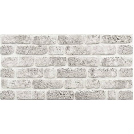 3D-Wandpaneele 10 Stk. Hellgrau Backstein-Optik EPS vidaXL11686