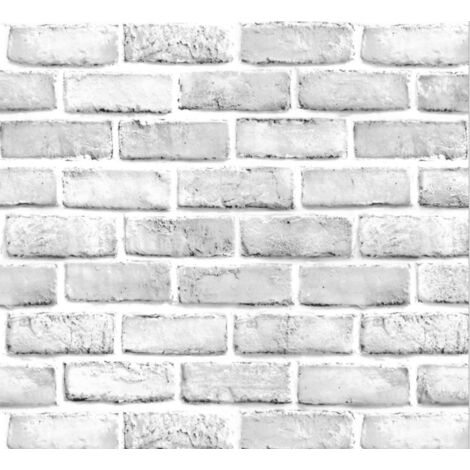main image of "3d waterproof brick pattern wall stickers self-adhesive wallpaper nostalgic cafe bar restaurant pvc wallpaper 45cmx10m nostalgic wallpaper self-adhesive (sa-1022 white brick"