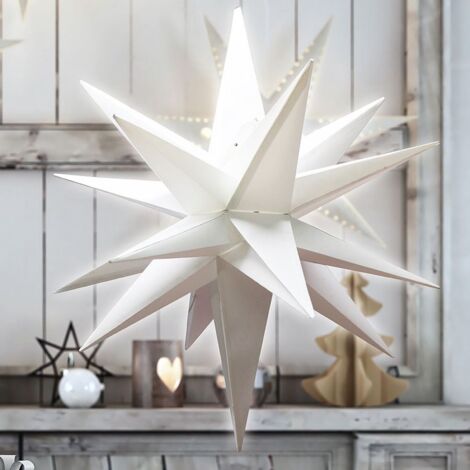 3D Weihnachtsstern 58cm Weihnachtsdeko Adventstern Leuchtstern Fensterdeko Stern