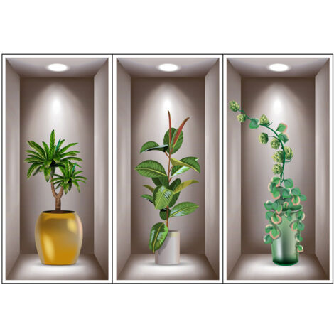 3DAutocollants pour jardinières 3D20 x 40 cm