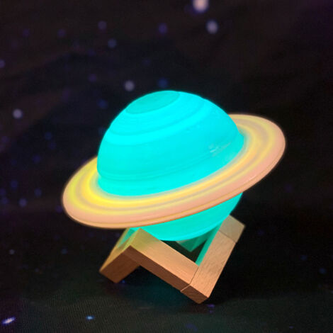 3DLampe Saturne impriméeLampe lunaire intelligente et innovanteMaisondirigéVeilleuse - Gris sidéral