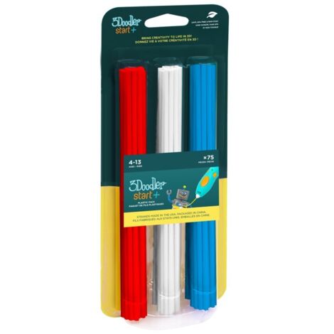3DOODLER Filament Start, Mix 1, rot, weiß, blau