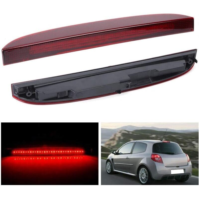 SNQ - 3ème feu Stop de haut niveau, couleur rouge 7700410753, adapté à Renault Clio ii 1998 – 2005, Troisième feu stop