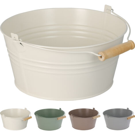 3er Blumentopf mit Henkel Ø22xH10cm-ME1000130-Braun-var