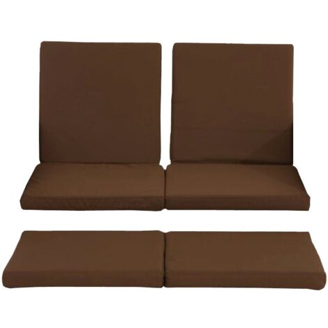 3er Kissenbezüge Set Sofa Ancona terrabraun