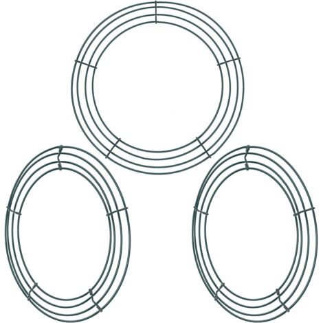 3er-Pack Drahtkranz, 30 cm Drahtkronengestell für Weihnachtsdekoration