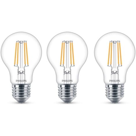 3er pack led e27 normal klar 40w 470lm