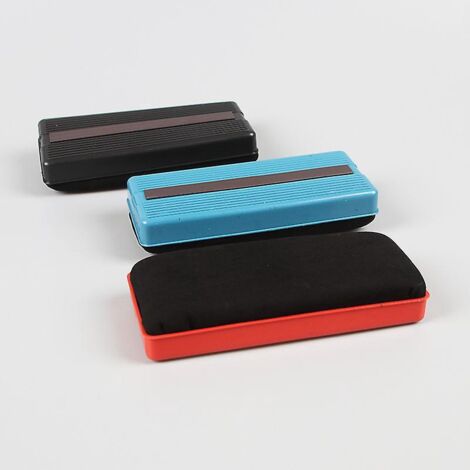 3er-Pack magnetischer Radierer für Whiteboards (Schwarz, Rot, Blau)