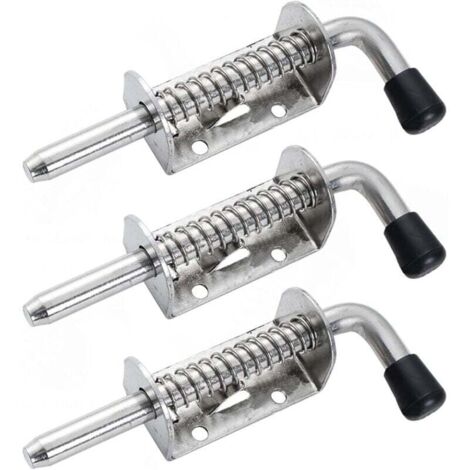 3er-Pack robuste Federriegel aus Edelstahl – federbelastete Riegel – für viele Anwendungen – perfekt für Türen, Fenster, Schuppen und Garagen