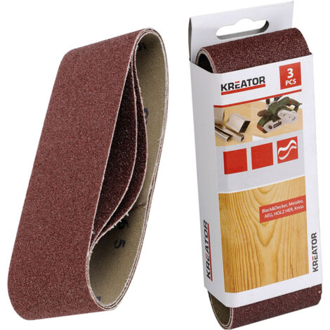 3er-Pack Schleifbänder - Körnung 40 - 100 x 610 mm Kreator