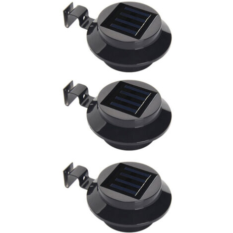 3er-Pack Solar-Dachrinnenleuchten, beleuchten Sie Ihren Garten oder Ihre Terrasse ganz einfach (inkl. Befestigungsschrauben)