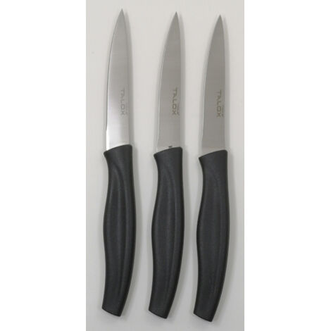 3er-Pack Talox-Schälmesser mit schwarzem Griff