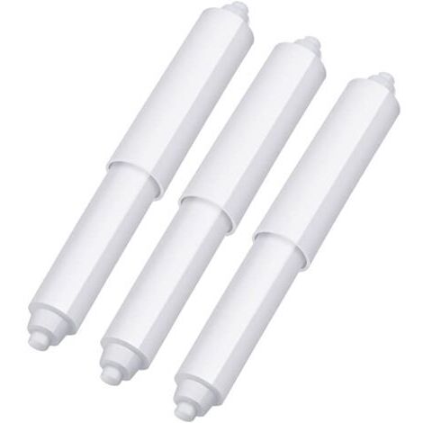 3er-Pack Toilettenpapierhalter-Rollenhalter aus Kunststoff mit Feder (weiß)