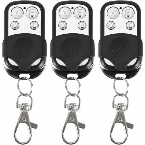 3er-Pack universelle Fernbedienungen für automatische Türen, 315MHz Frequenz, Festcode, 4 Tasten, für bis zu 4 Türen.
