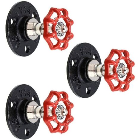 3er-Pack Wandgarderobe aus Industrie-Eisenrohr, Retro-Wandhaken zum multifunktionalen Aufhängen von Bademantel, Handtuch, Tasche, Regenschirm, Hut, antike Wohndekoration