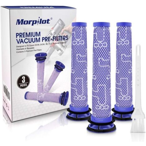 3er-Pack waschbare Vorfilter für Dyson V6, V7, V8, DC58, DC59, DC61, DC62 und DC74, Ersatz für DY-965661-0