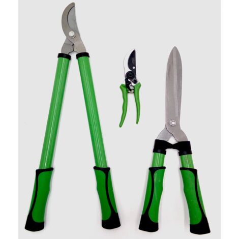 3er-Set Astschere Heckenschere Rosenschere Gartenschere Baumschere Strauchschere
