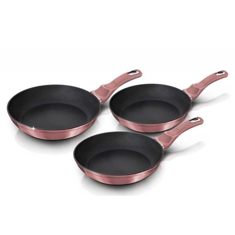 Berlinger Haus I-rose Set 3 Bratpfannen Induktion
