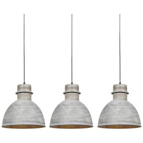 3er Set Country Hängelampen grau - Dory