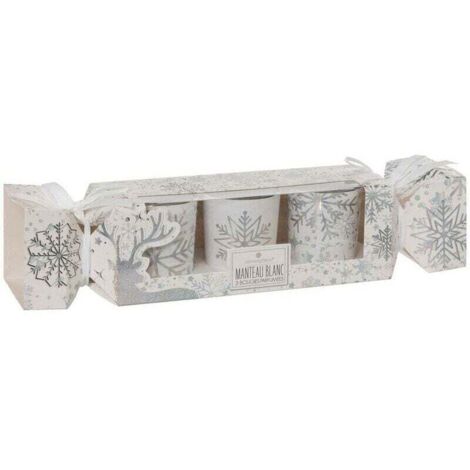 3er-Set Duftteelichter, XU, Glas, D 5 x H 6 cm – Silber – Feeric Weihnachten, hochwertiges Produkt, langlebig und zuverlässig, ausgewählte Materialien – KZQ
