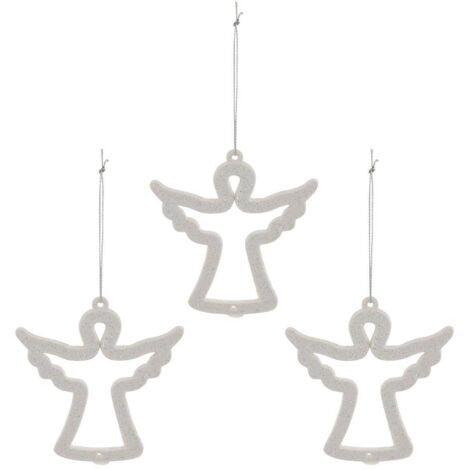 3er-Set Engel H.9cm weiß - Feeric lights & christmas