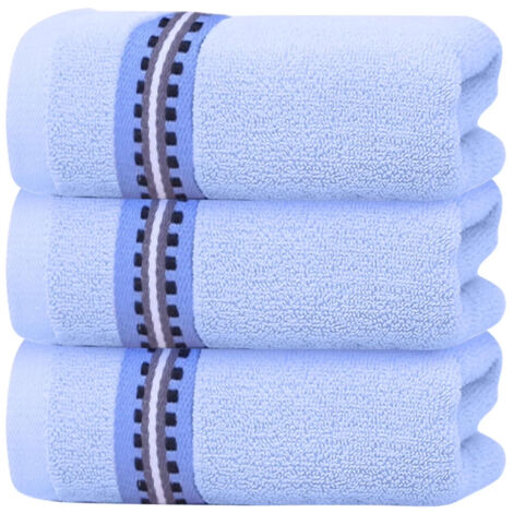3er-Set gestreifte Strandtücher aus Baumwolle – EINNENFFER – Ultra-saugfähig, weich und elegant, perfekt für Strand, Pool und Badezimmer