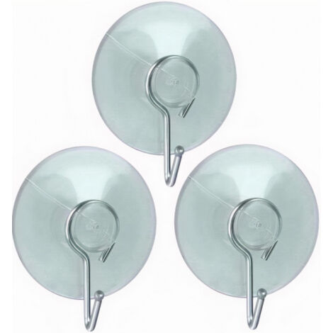 3er Set Haken mit Saugnapf