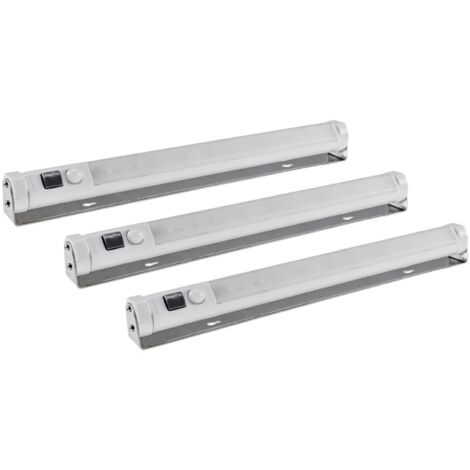 3er Set LED Unterbauleuchte mit Bewegungsmelder Batteriebetrieb warmweiss
