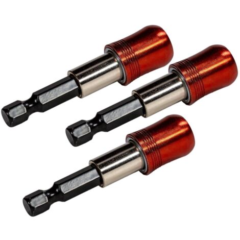 3er Set Magnet Bithalter mit Bit Verriegelung Schnellwechsel Magnetbithalter