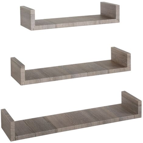 3er set wandregal mod. Calamita farbe eiche mokka