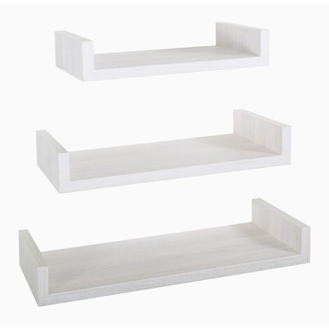 3er set wandregal mod. Calamita Maxi farbe eiche gebleicht