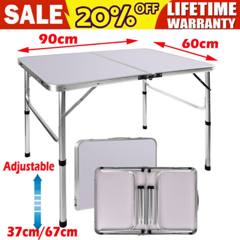 3FT FOLDING CAMPING TISCH ALUMINIUM PICNIC PORTABLE Einstellbare Party BBQ Schreibtisch