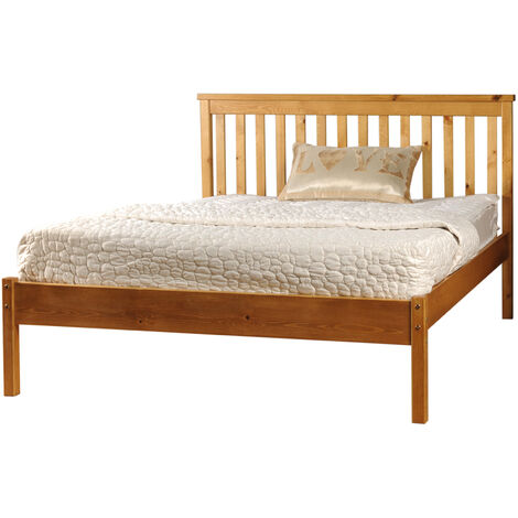 COMFY LIVING 3ft Wooden Bed Frame in Caramel