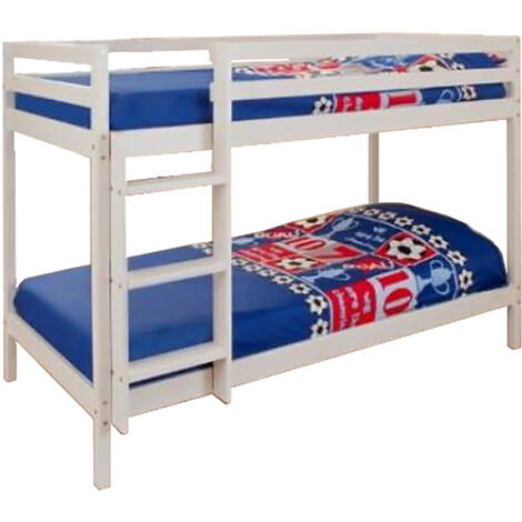 COMFY LIVING 3ft Wooden Bunk Bed in White