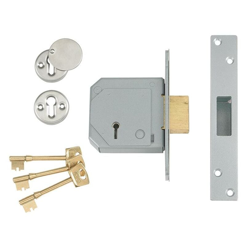 Union 3G114E 5 Lever Mortice Deadlock C-Series 67Mm 2.5In Satin Brass