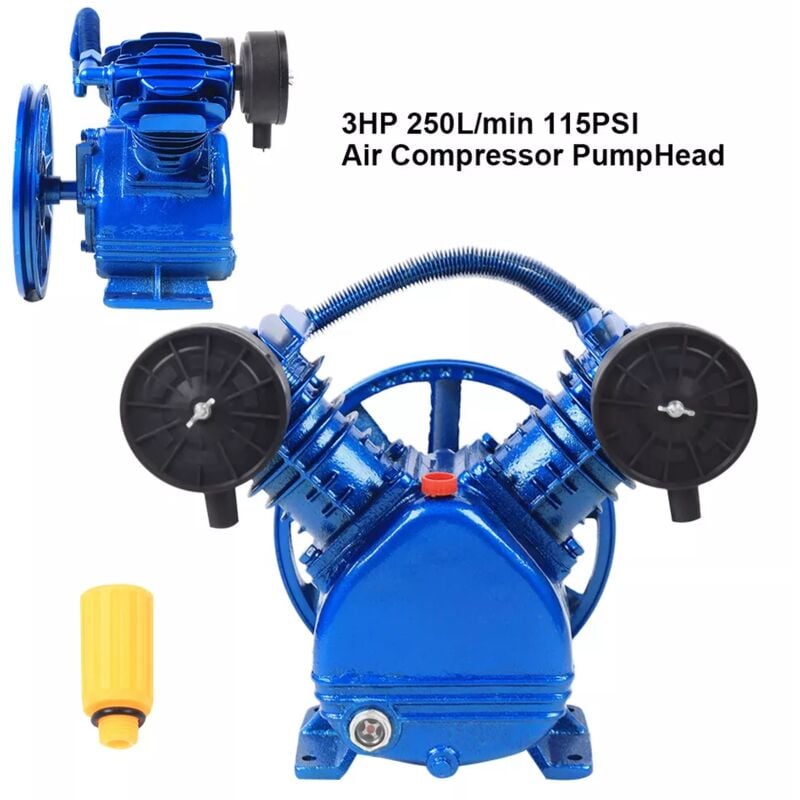 Senderpick - 3HP v Style 2 pistons double cylindre compresseur d'air pompe moteur tête Air Tool