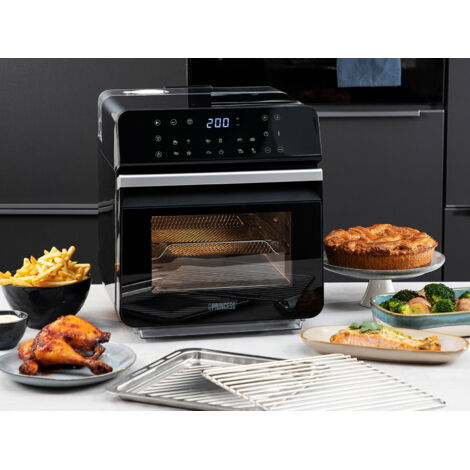 3in1 Digitale Heißluftfritteuse Mini Backofen & Dampfgarer 10 Liter, 1550 Watt