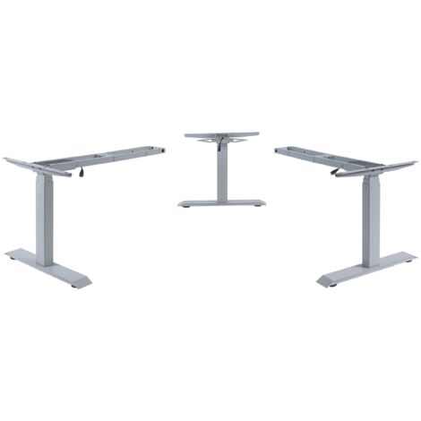 3in1 Gestell HHG-758, variables Tischgestell, elektrisch höhenverstellbar Memory 47kg grau