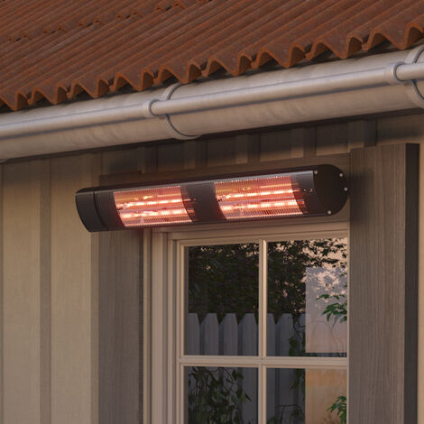 3KW Electric Wall Mounted Patio Heater Garden Heating with Remote