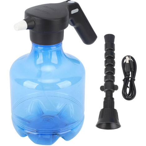 3L 800mAh Blaue elektrische Sprühflasche, automatische Gießkanne mit rotierender Düse für Zimmer-/Gartenpflanzen
